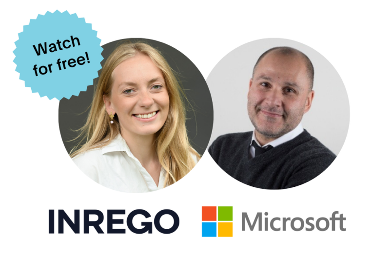 Round pictures of Lou from Inrego and Jakob from Microsoft.